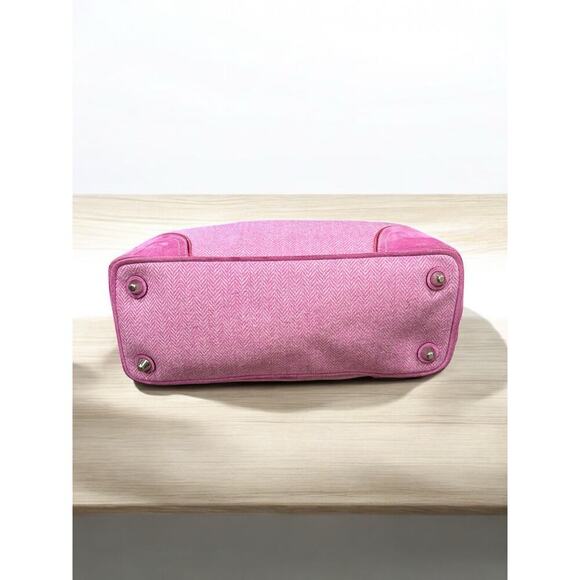 Vintage Coach 1408 Hamptons Herringbone Wool Satchel & FS5878 Wristlet - Picture 5 of 16